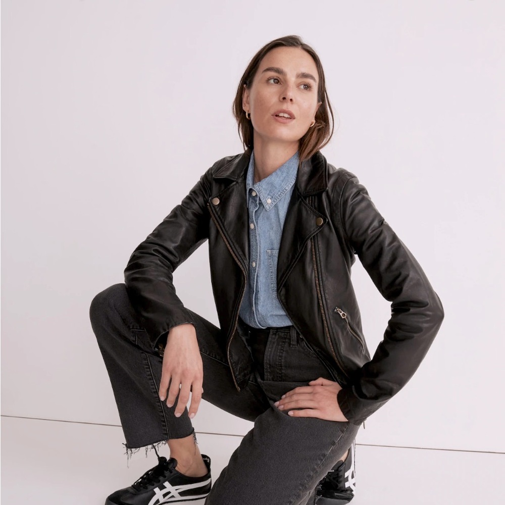 Madewell Washed Leather Motorcycle Jacket